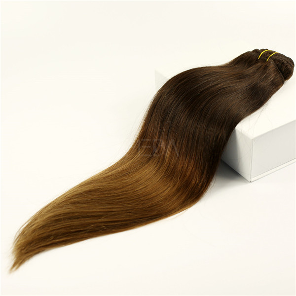 Hot sale cheap two tone omber color hair extensions clip inWJ006 